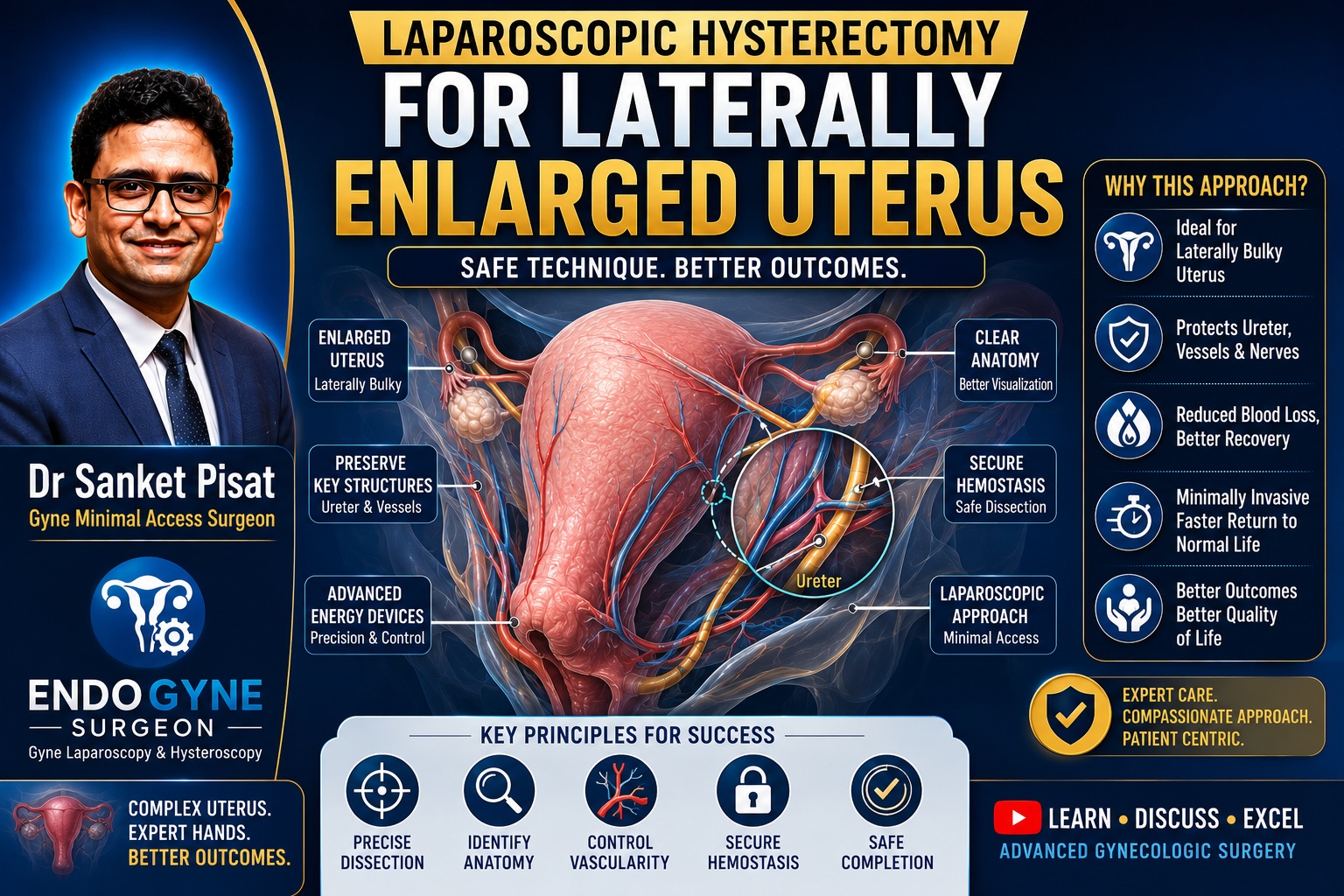 Lap Hysterectomy Laterally Enlarged Uterus (TLH)